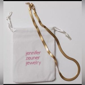 Jennifer Zeuner 14 k Hamilton Chain Collar Necklace